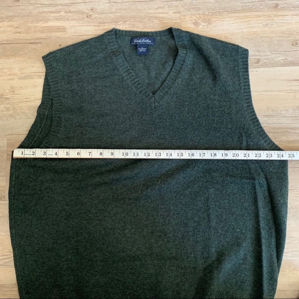 Men's Sweater Vest Brooks Brothers Sweater Vest Lambswool XL - Picture 8 of 9